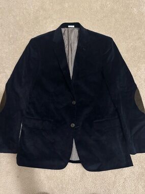 Saddlebred Navy Corduroy Sport Coat with Elbow Patches